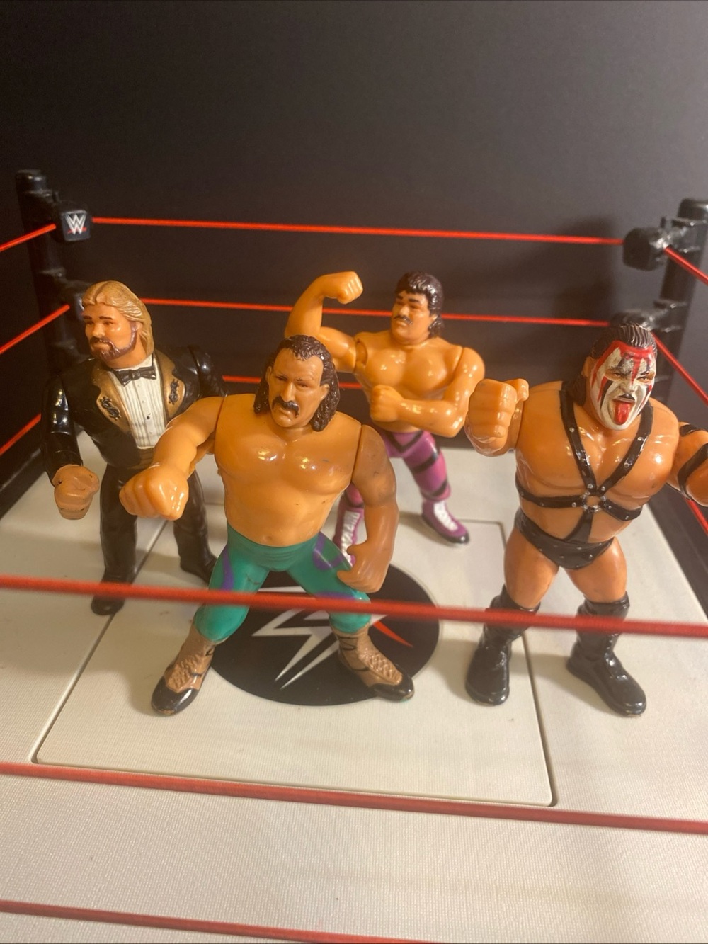 WWE 1990 Series 1 Wrestling Action Figure Lot (4)